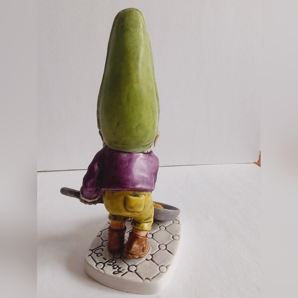 Goebel Vintage Gnome Well 503 Co Boy Bit The Bachelor Frying Eggs Figurine 1970 - Picture 14 of 16